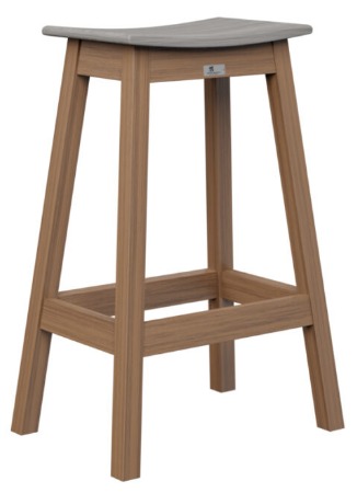 Berlin Gardens Saddle Bar Stool (Natural Finish)